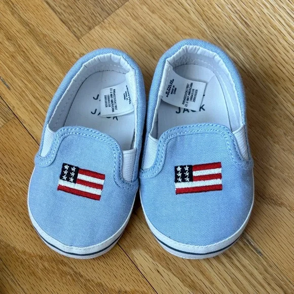 Janie and Jack Light Blue Infant Overalls, Shoes, Hat - Picture 3 of 10